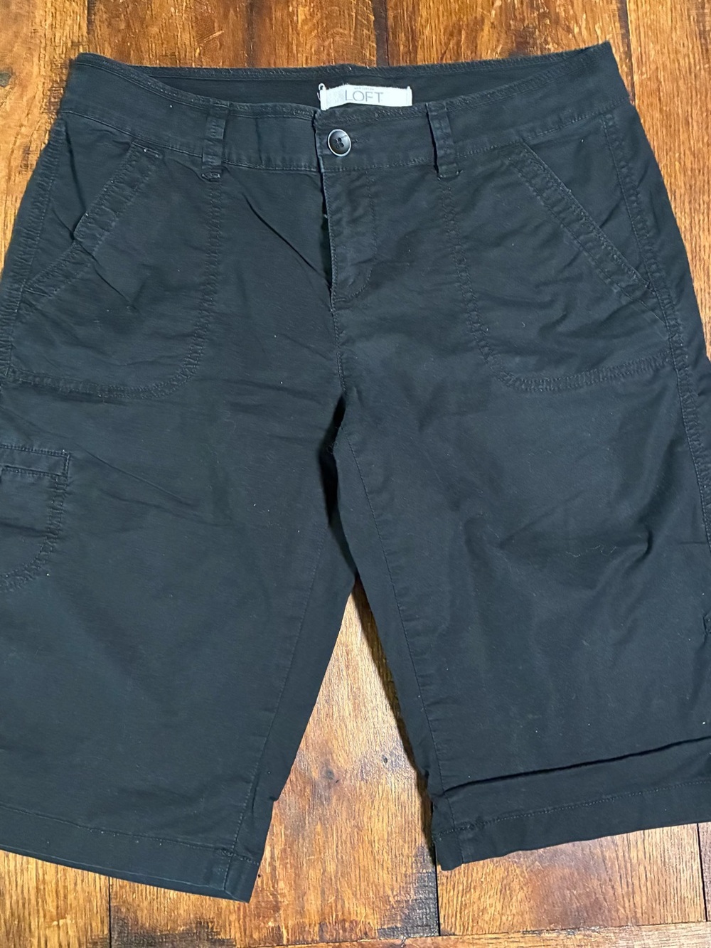 LOFT Black Women’s Bermuda Utility Shorts